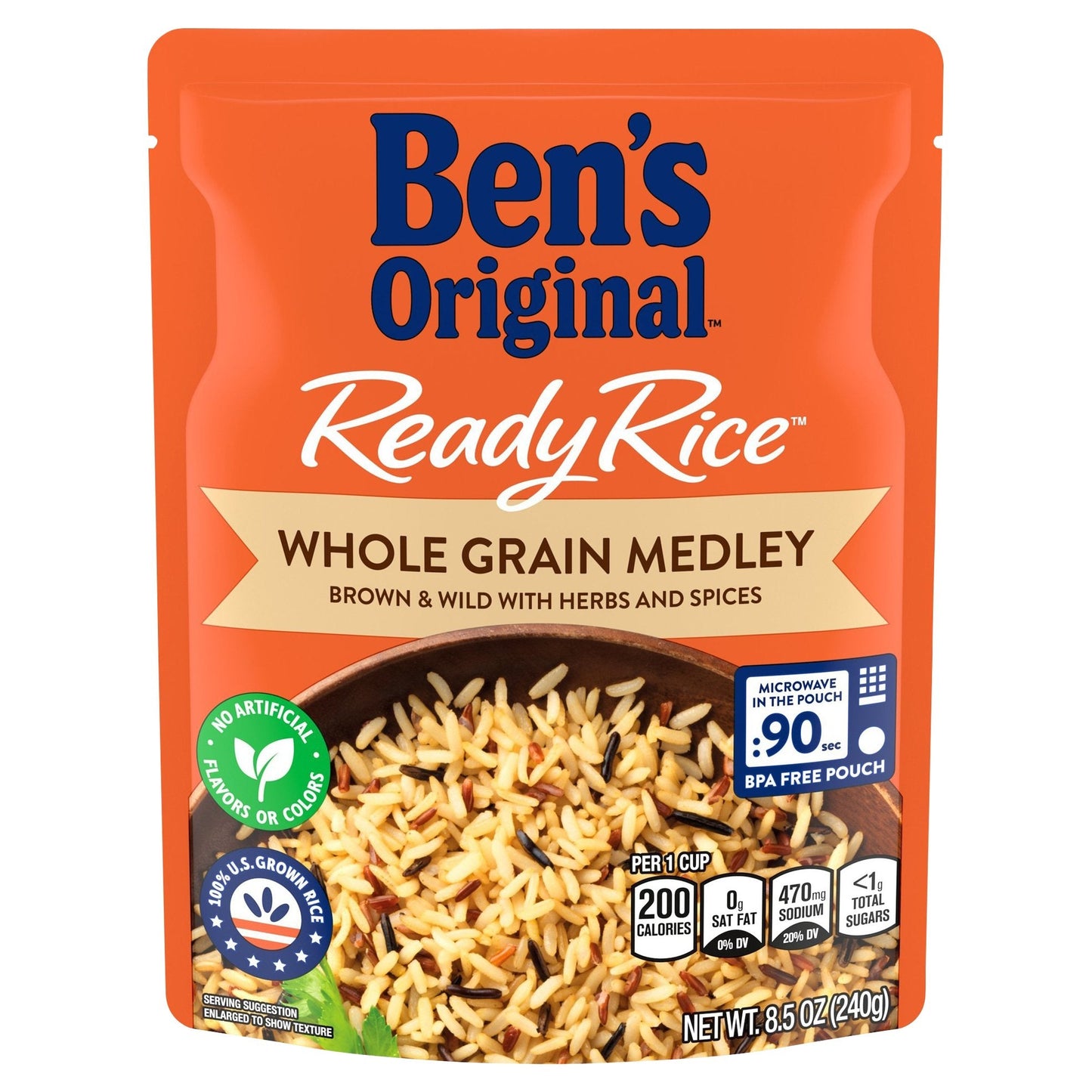 Ben's Original Whole Grain Medley Ready Rice - 8.5 OZ 12 Pack