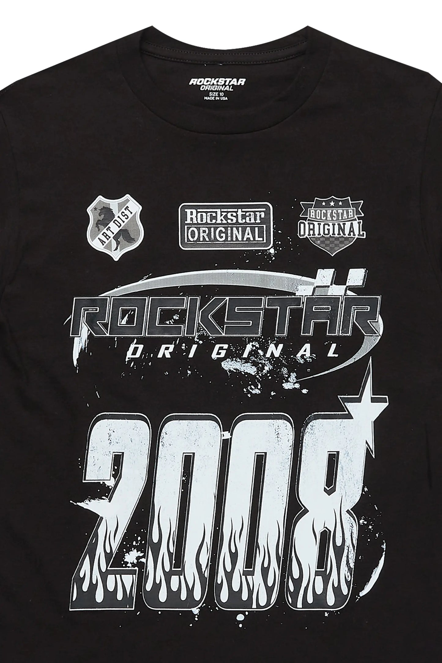 Boys Amos Black Graphic T-Shirt