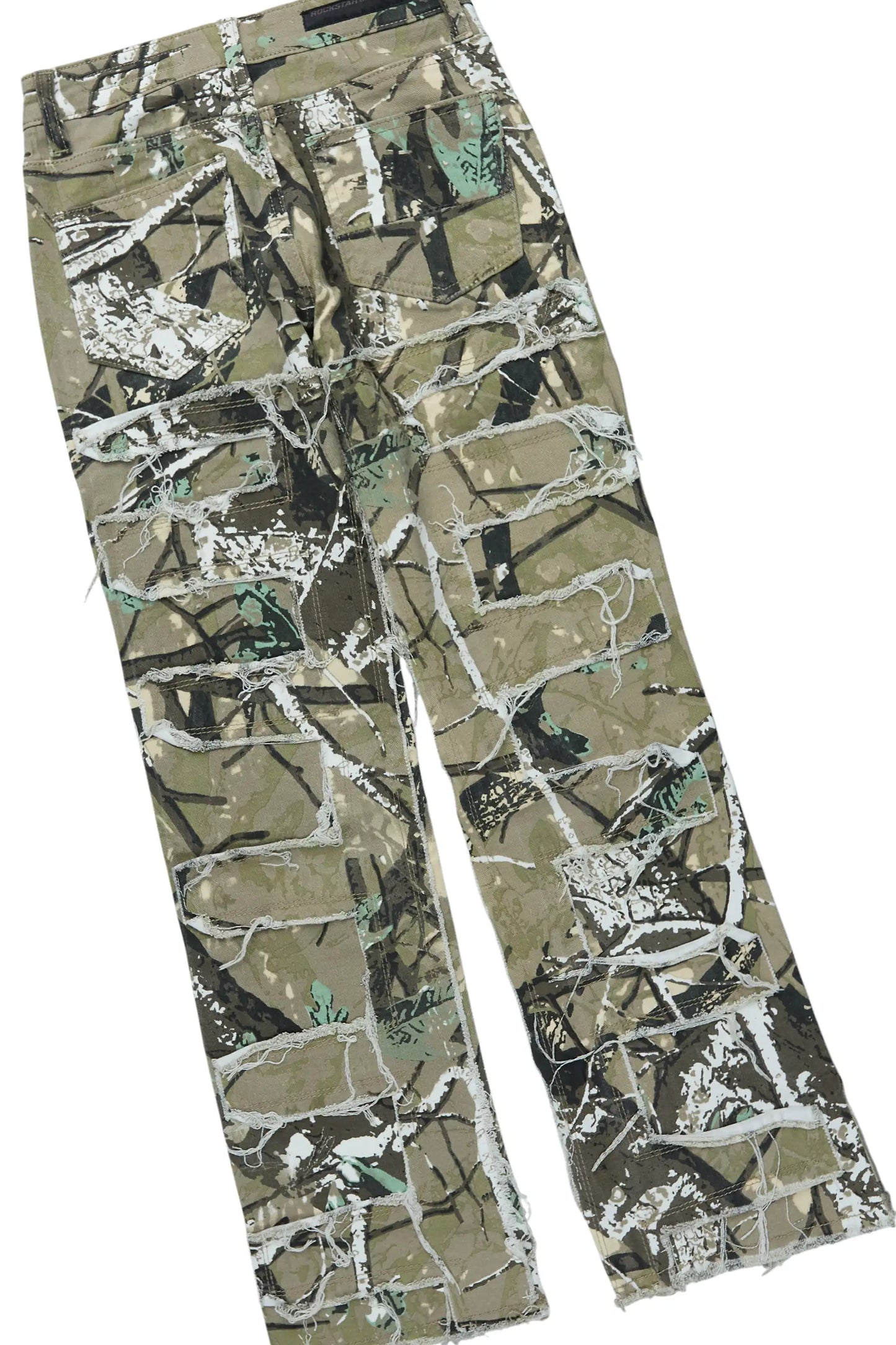 Boys All Eyes Orange Hoodie & Shake Tree Camo Stacked Jean Set