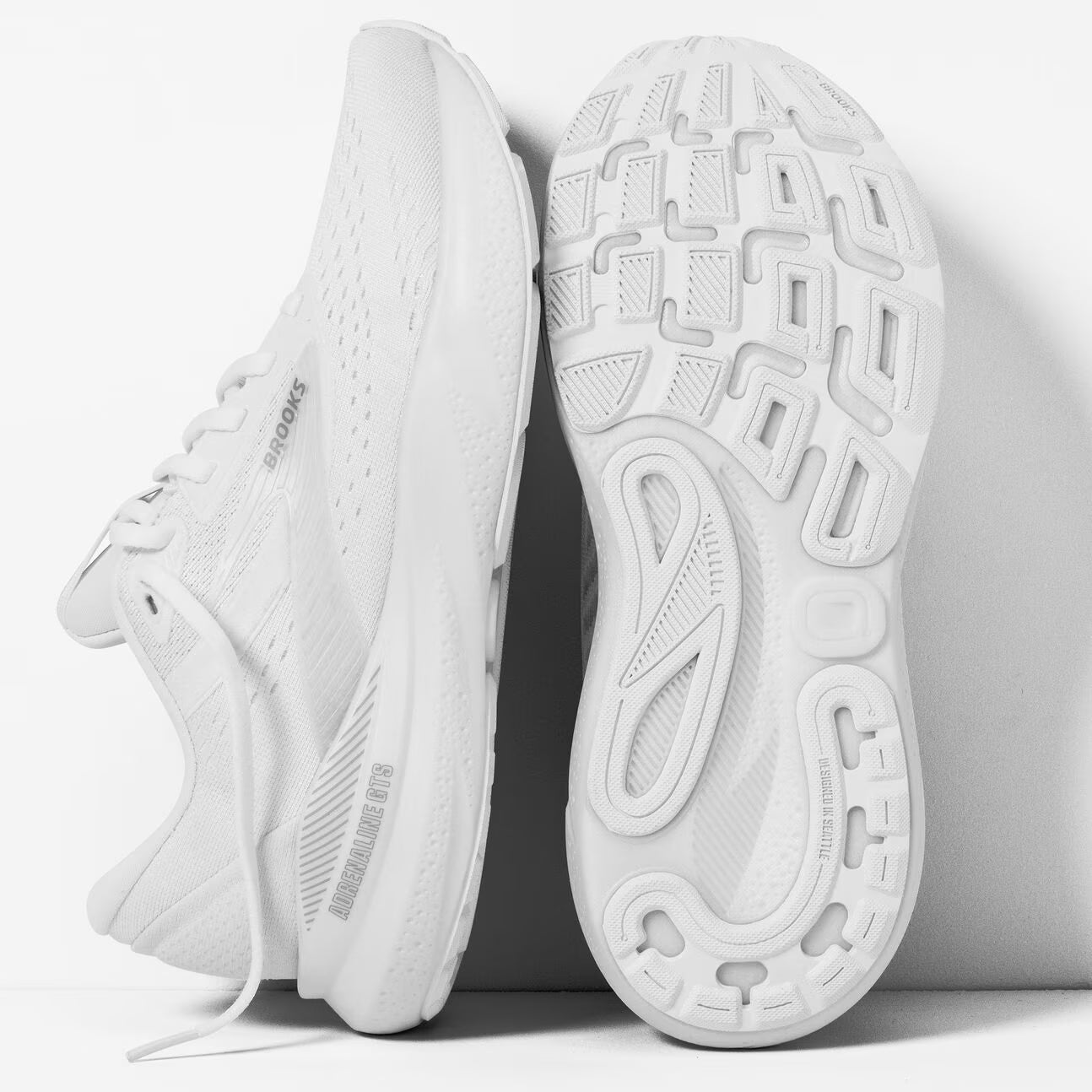Brooks Women's Adrenaline GTS 24 (Wide) - White/Oyster/Alloy