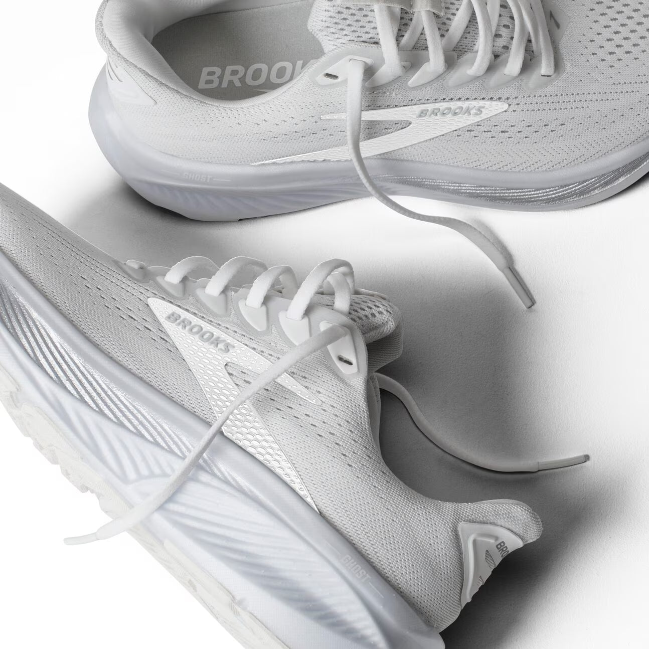 Brooks Women's Ghost 17 - White/White/Grey