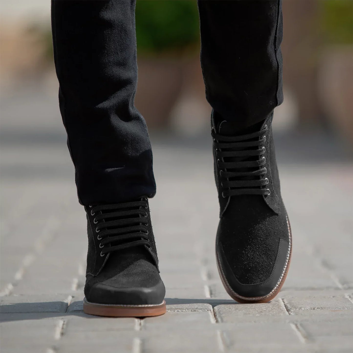 Carnell Moc Toe Black Suede Boots