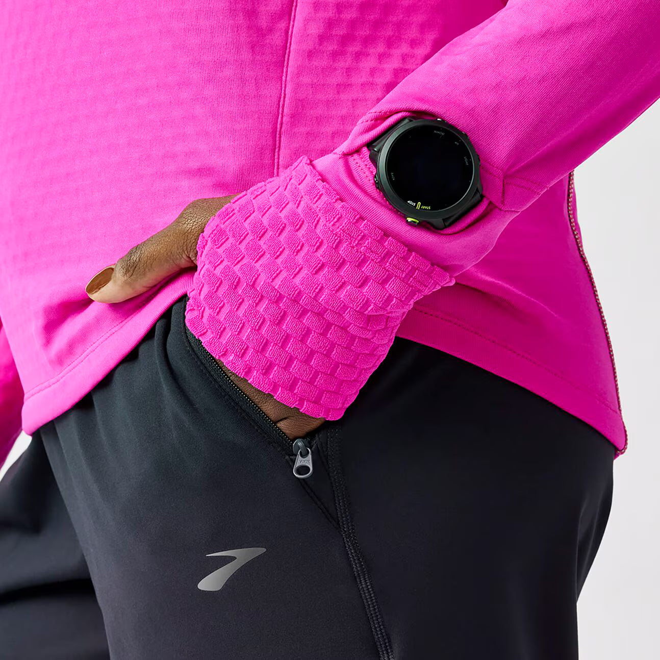 Brooks Women's Notch Thermal Hoodie 3.0 - Magenta - WOMEN