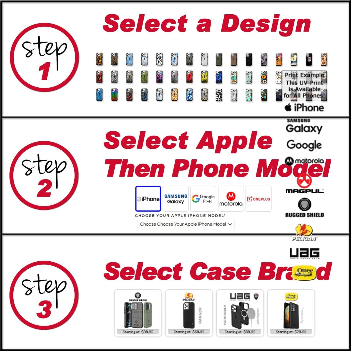 Since Every Limited Edition Case we make is Custom-Printed, this is how to select your Apple iPhone Case Model here at EGOTactical.com