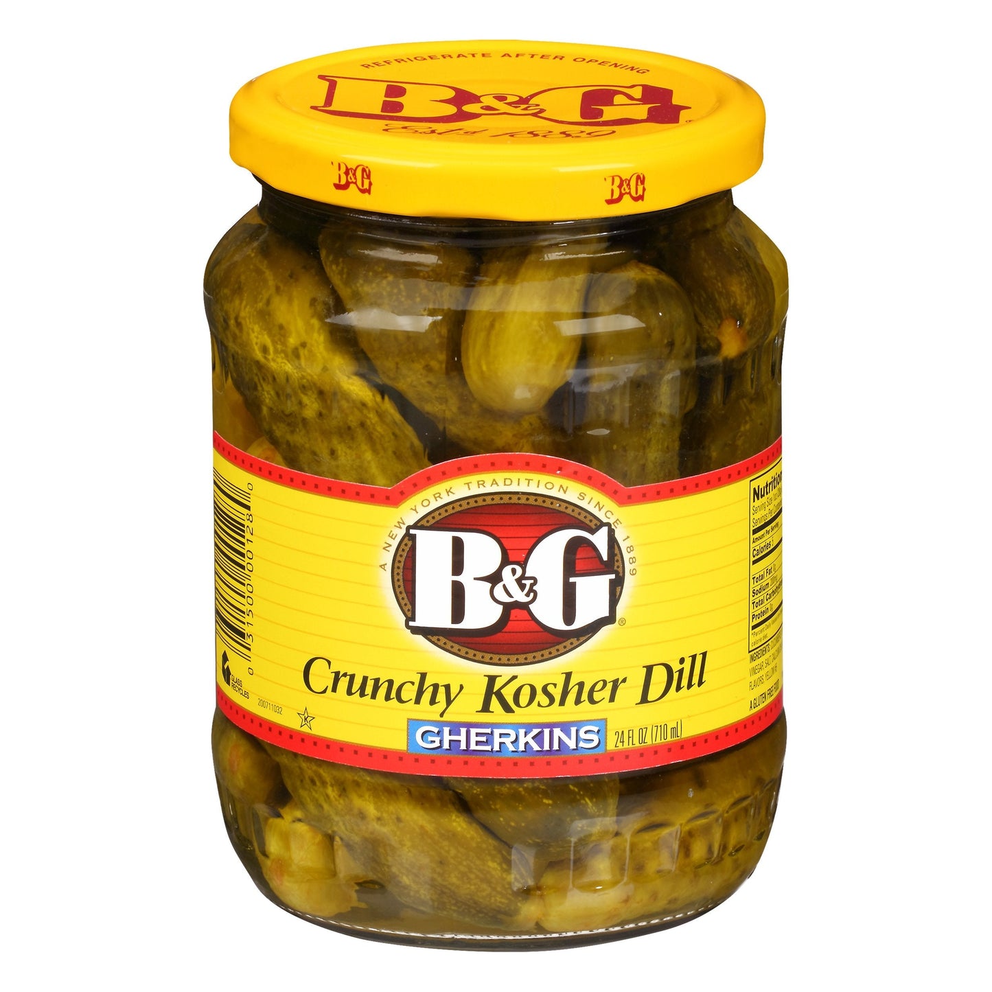 B&G Pickles Kosher Dill Gherkins - 24 FZ 12 Pack