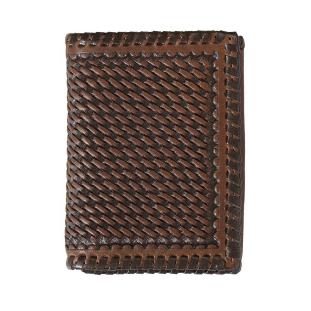 3D Basketweave Tri-Fold Wallet