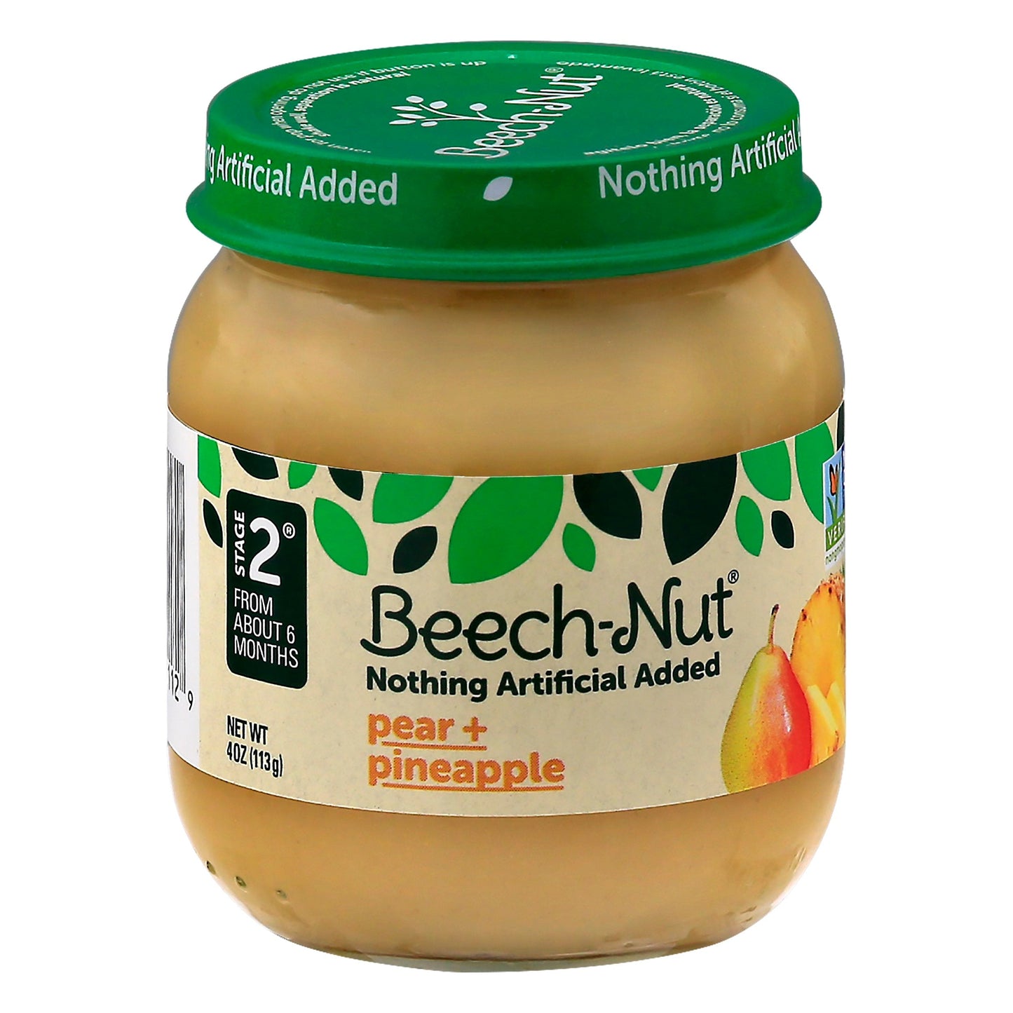 Beechnut Stage 2 Pears & Pineapple - 4 OZ 10 Pack