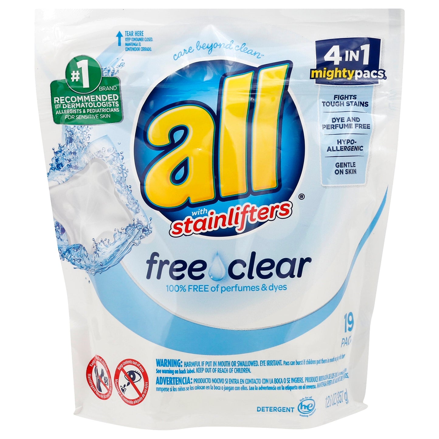 All Stainlifters Free & Clear Mighty Pacs - 12.5 OZ 6 Pack