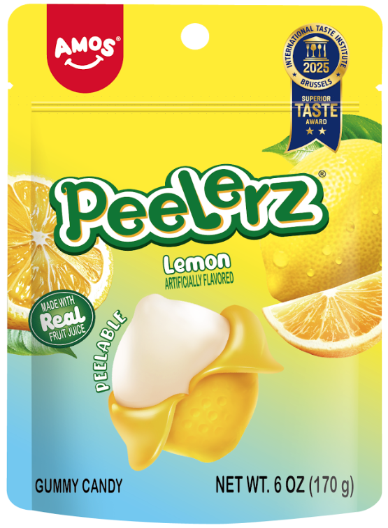 Amos Peelerz Lemon Gummy Candy - 6 OZ 36 Pack
