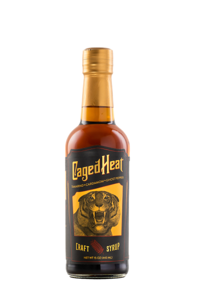 Absinthias Bottled Spirits Caged Heat Syrup - Tamarind, Cardamom & Ghost Pepper - 15 FL OZ 12 Pack