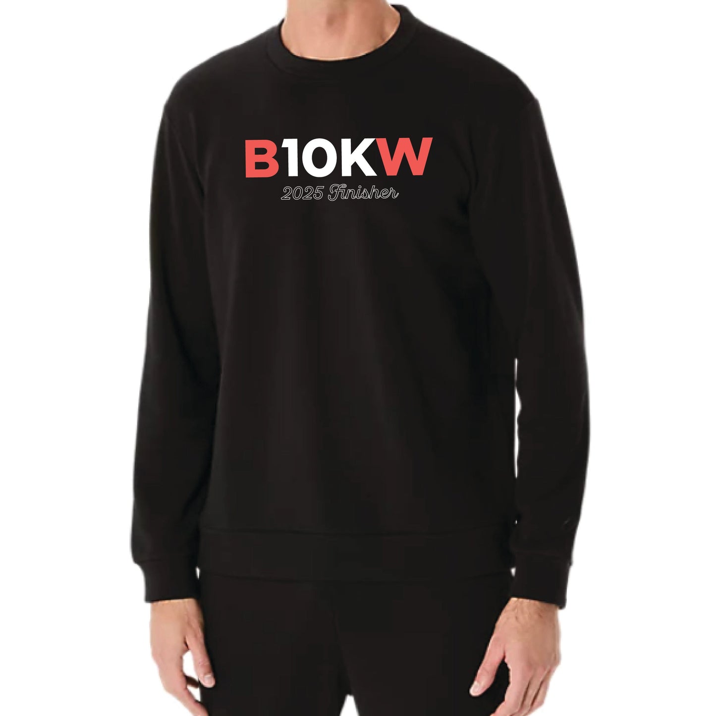 Boston 10K for Women Finisher - ASICS Sweat Crew Neck Top Performance Black Unisex (2031E908) (B084)