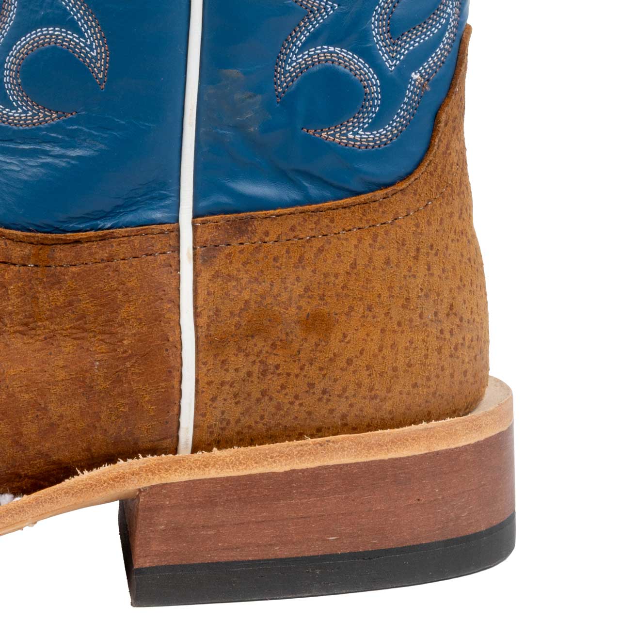 Anderson Bean Men's Square Toe Havana Tag Boar Royal Blue Western Boot
