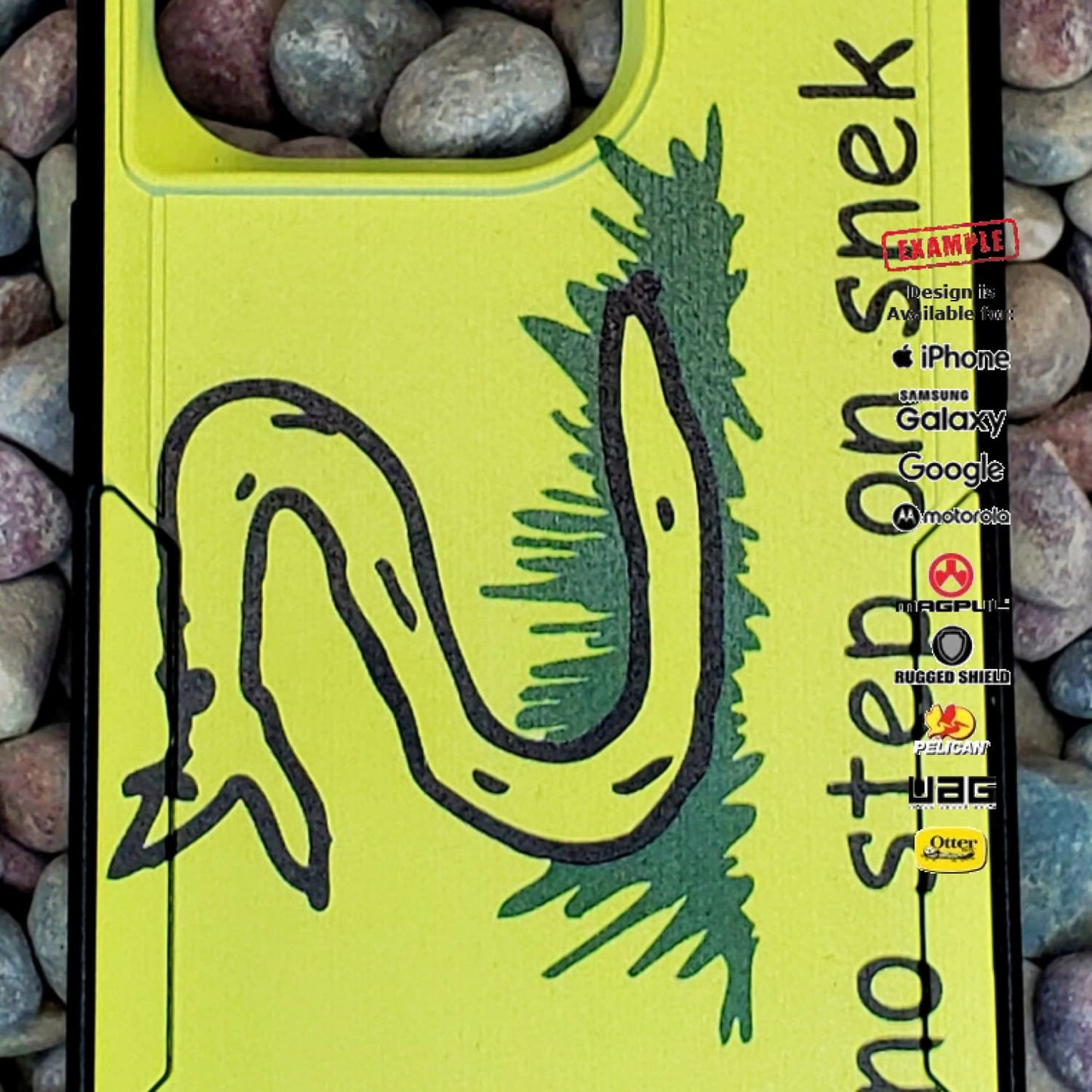 CLEARANCE - Custom Printed Apple iPhone 13 Pro Don't Step on Snek Design on Commuter Case Black