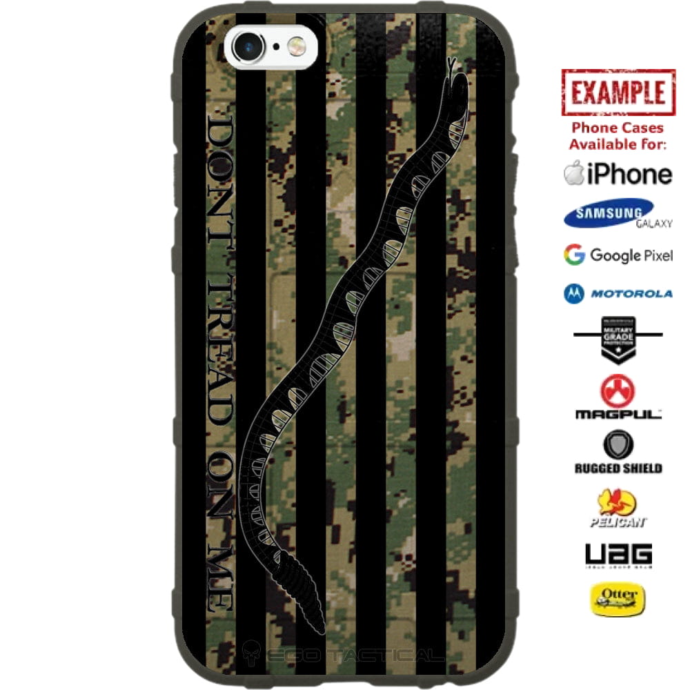 NWU Type 3 Navy Don't Tread on Me Patch Subdued US American Flag Custom Printed Case Design for Apple, Samsung, Google & Motorola Phone Models