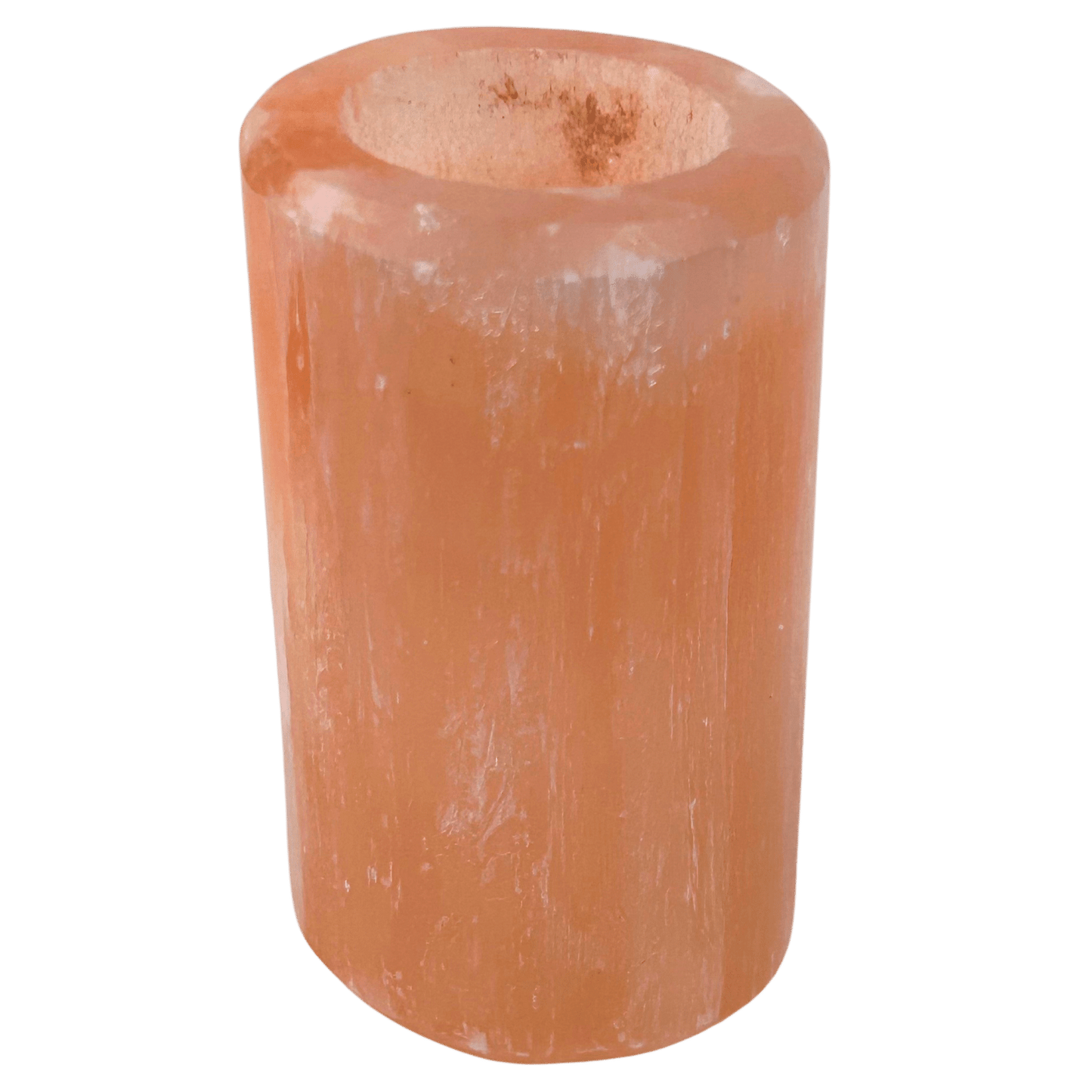 Peach Selenite Candle Holder #93