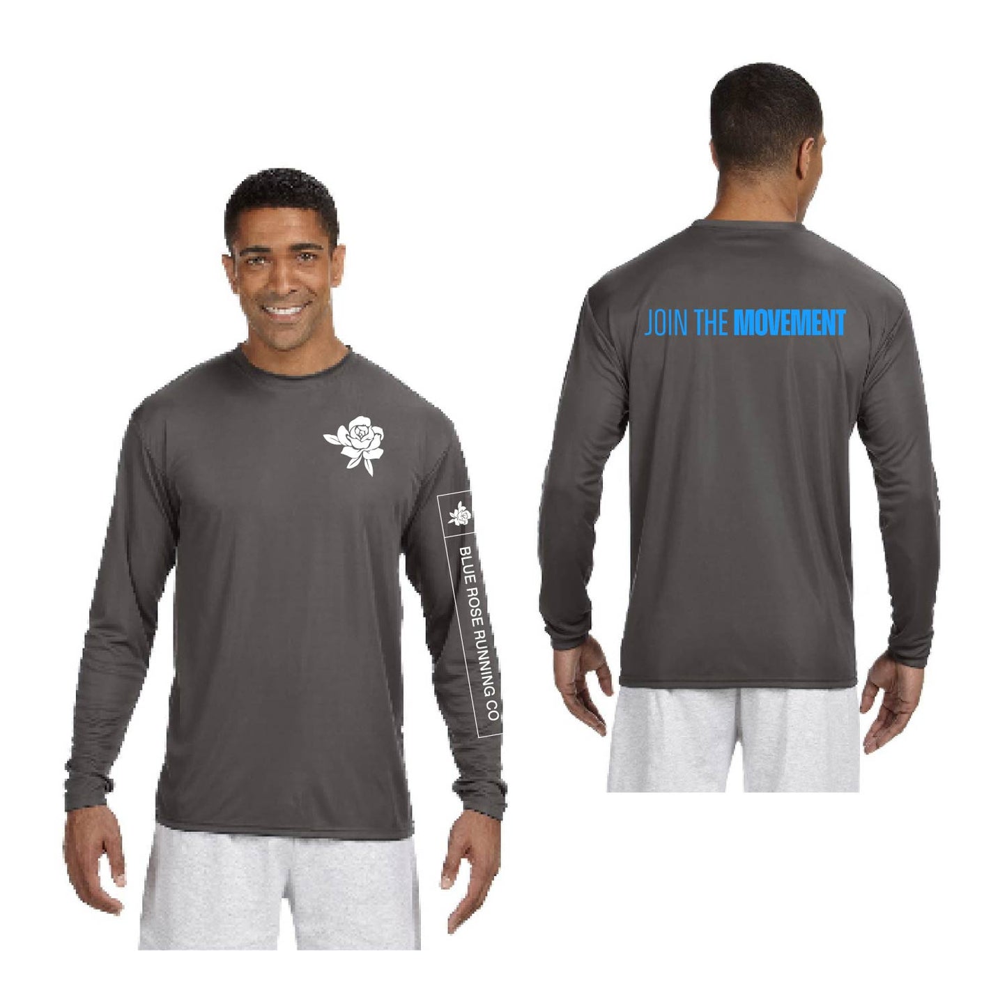 Blue Rose Running - Men's Cooling Performance Long Sleeve Tee (A4N3165)