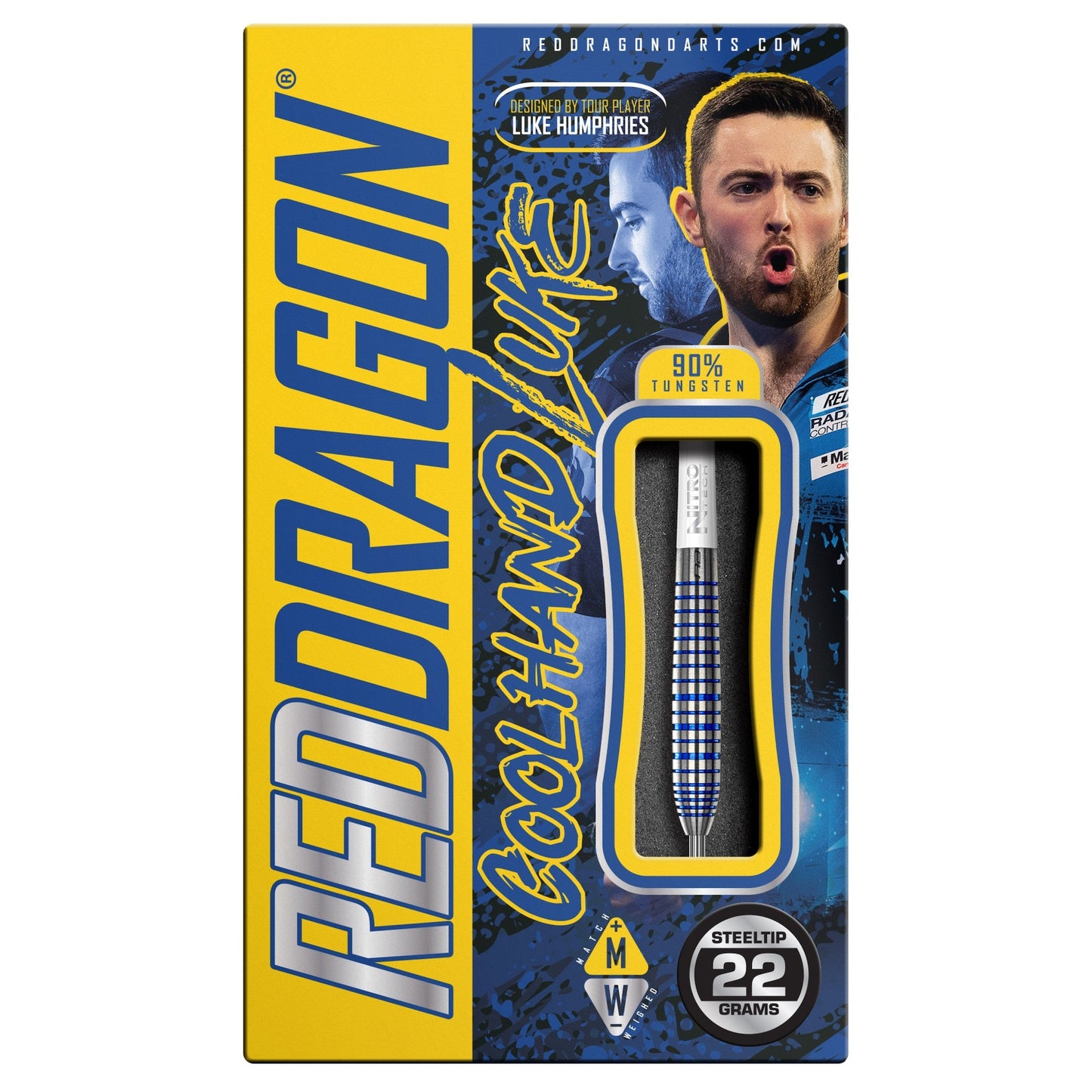 RED DRAGON - Luke Humphries TX3 Cool Blue SE Darts - 90% Tungsten - 22g