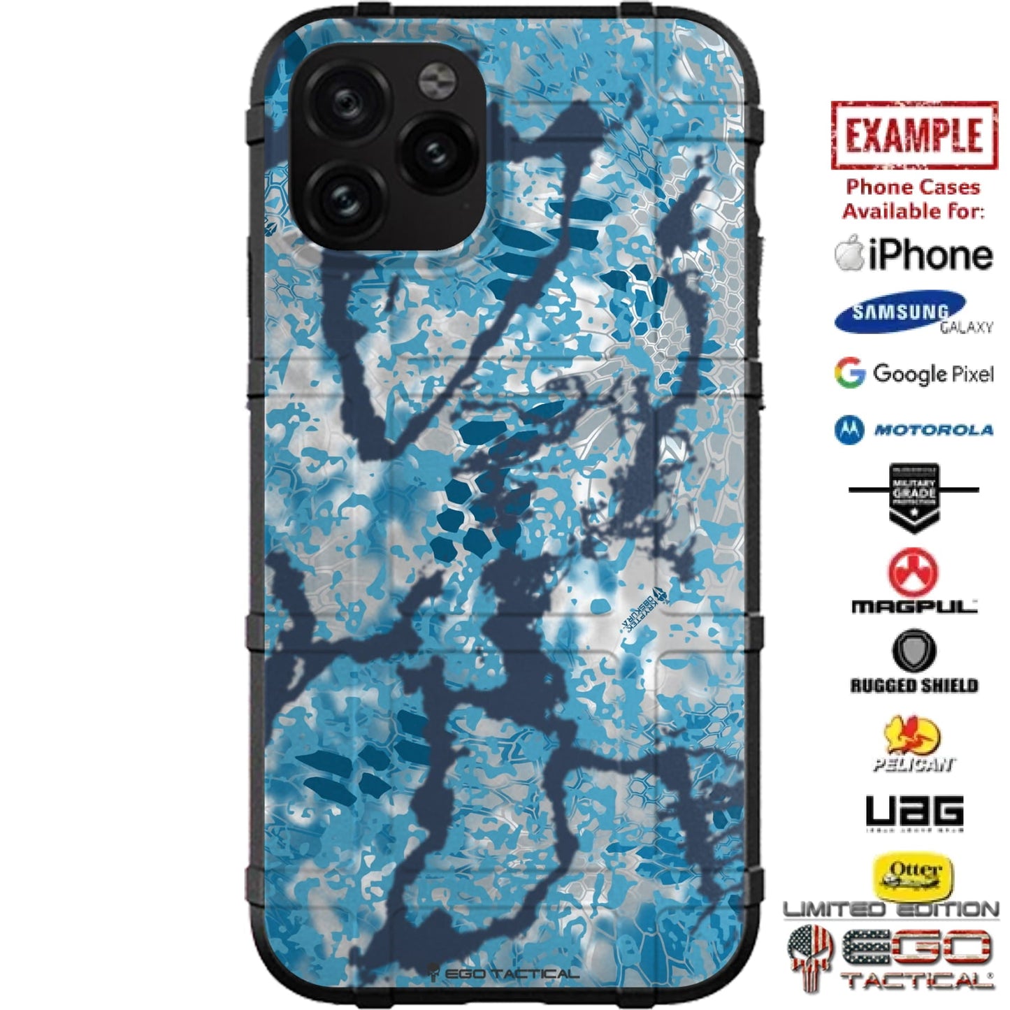 Kryptek Obskura Litus Official Camouflage Pattern Custom Printed Case Design for Apple, Samsung, Google & Motorola Phone Models