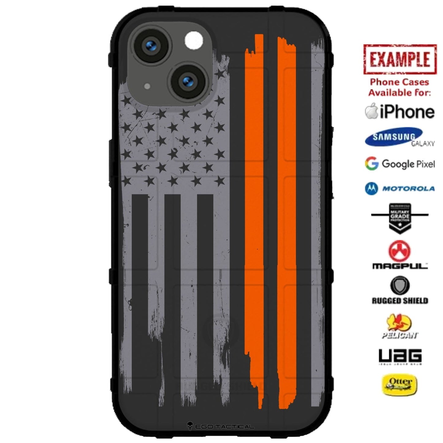 DPW Public Workers Grey Flag Custom Printed Case Design for Apple, Samsung, Google & Motorola Phone Models