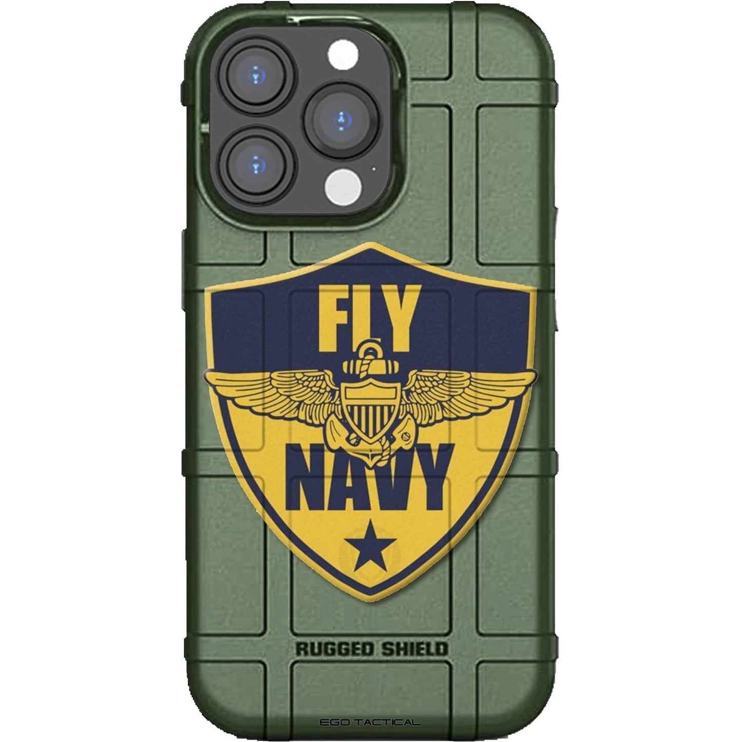 US Navy "Fly Navy" Shield Custom Printed Case Design for Apple, Samsung, Google & Motorola Phone Models