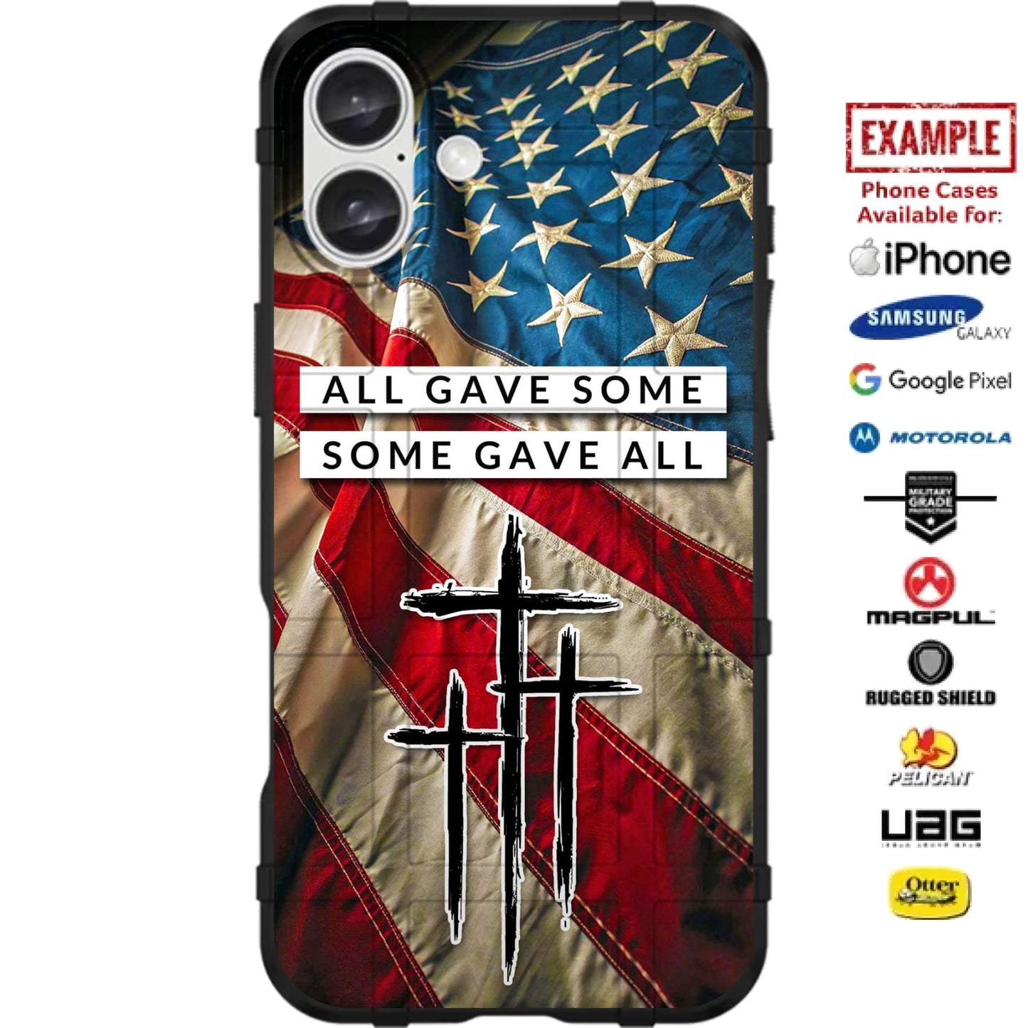 Veterans Day 2025 Special Edition Custom Printed Case Design for Apple, Samsung, Google & Motorola Phone Models