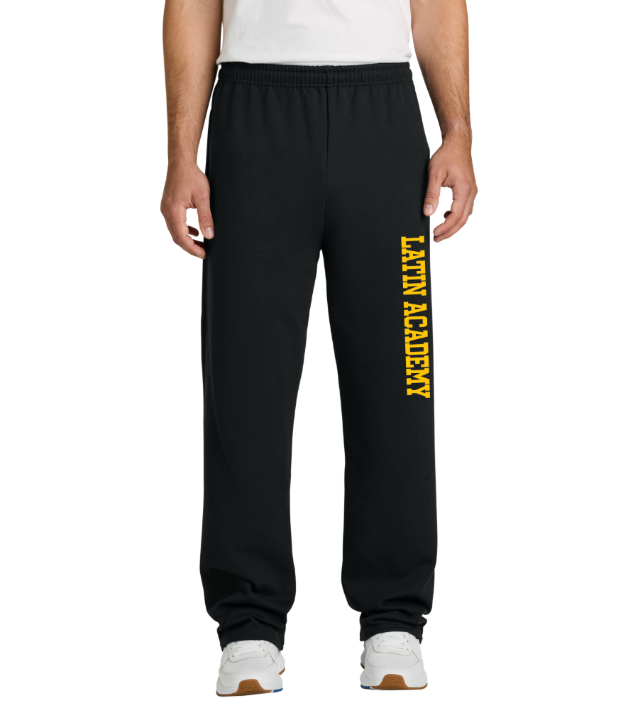 Boston Latin Academy T&F - Adult Unisex Open Bottom Fleece Sweatpants (974MP)
