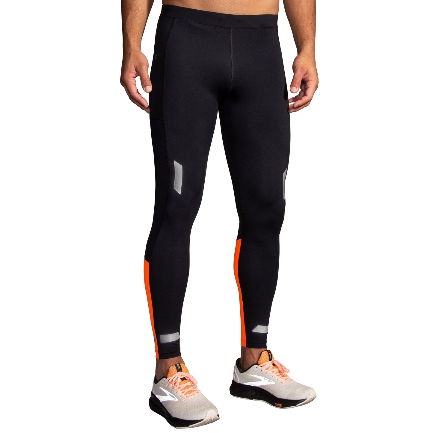 Brooks Run Visible Tight 2.0 - Black/Fluoro Flash - MEN (211522)