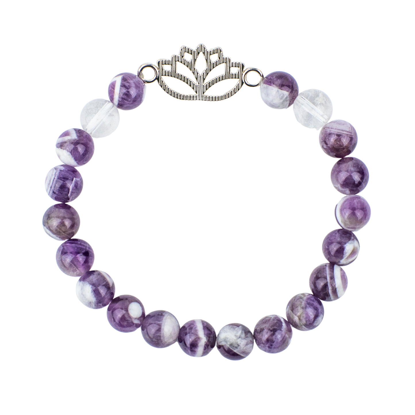 Chevron Amethyst Lotus Bracelet (Free Gift)