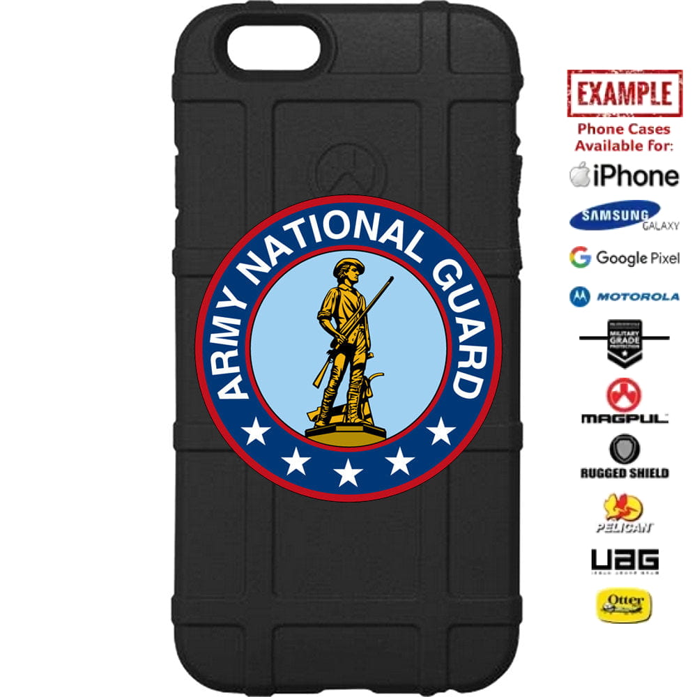 US Army National Guard Patch Custom Printed Case Design for Apple, Samsung, Google & Motorola Phone Models