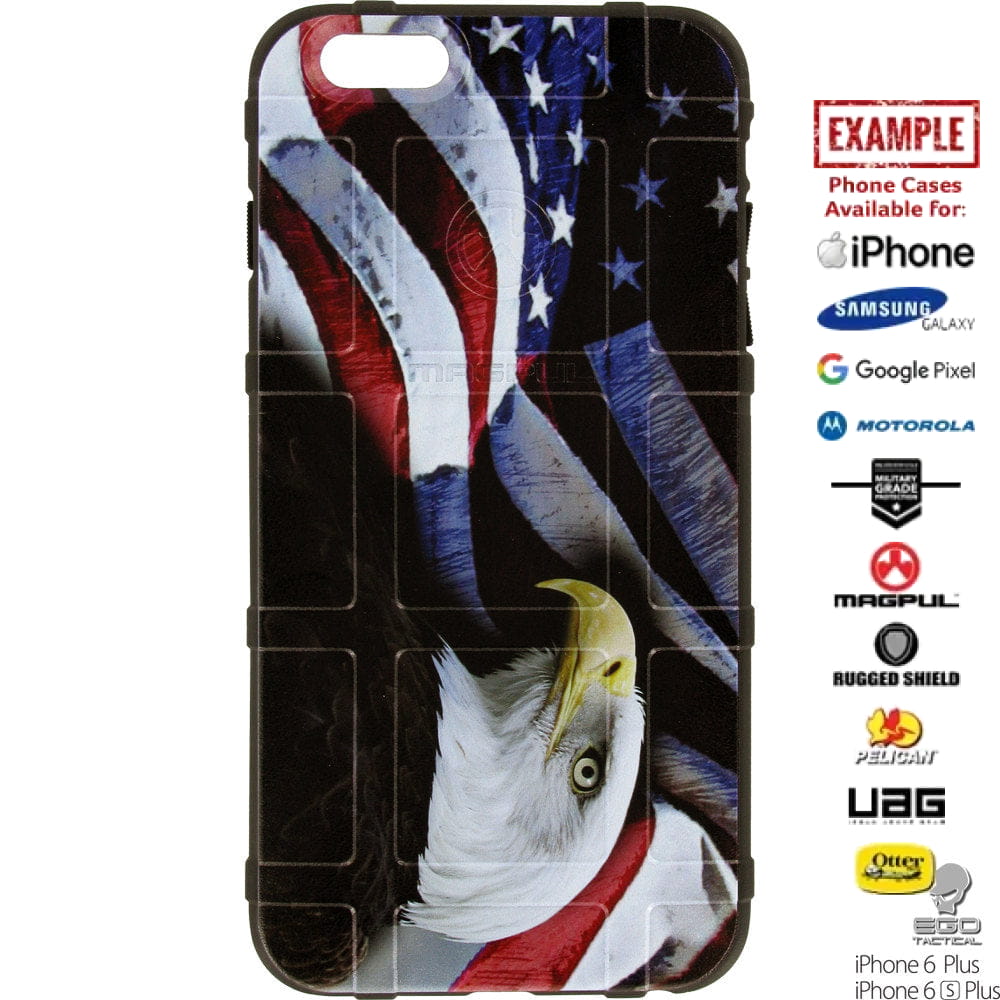 US American Flag Bald Eagle Custom Printed Case Design for Apple, Samsung, Google & Motorola Phone Models