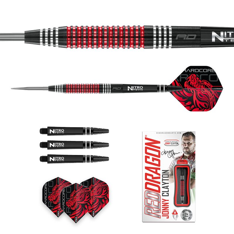RED DRAGON - Jonny Clayton SE Darts - 90% Tungsten - 24g