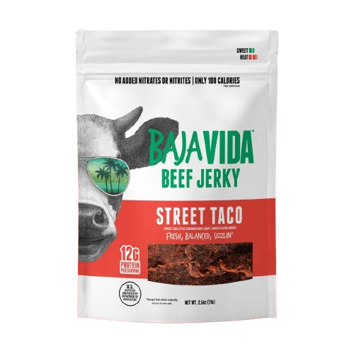 Baja Vida Snacks Street Taco Beef Jerky - 2.5 OZ 12 Pack