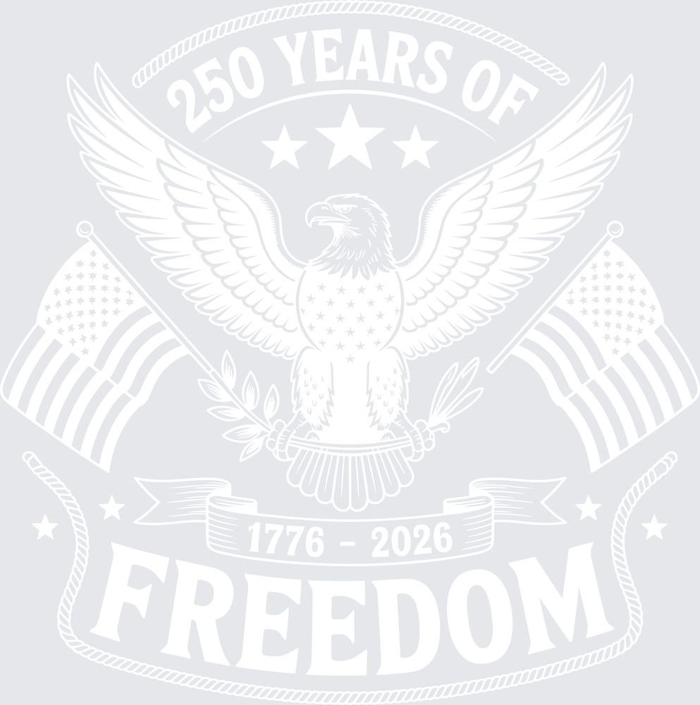 250 Years Of Freedom 1 - white - STK07777 (DTF Transfers)
