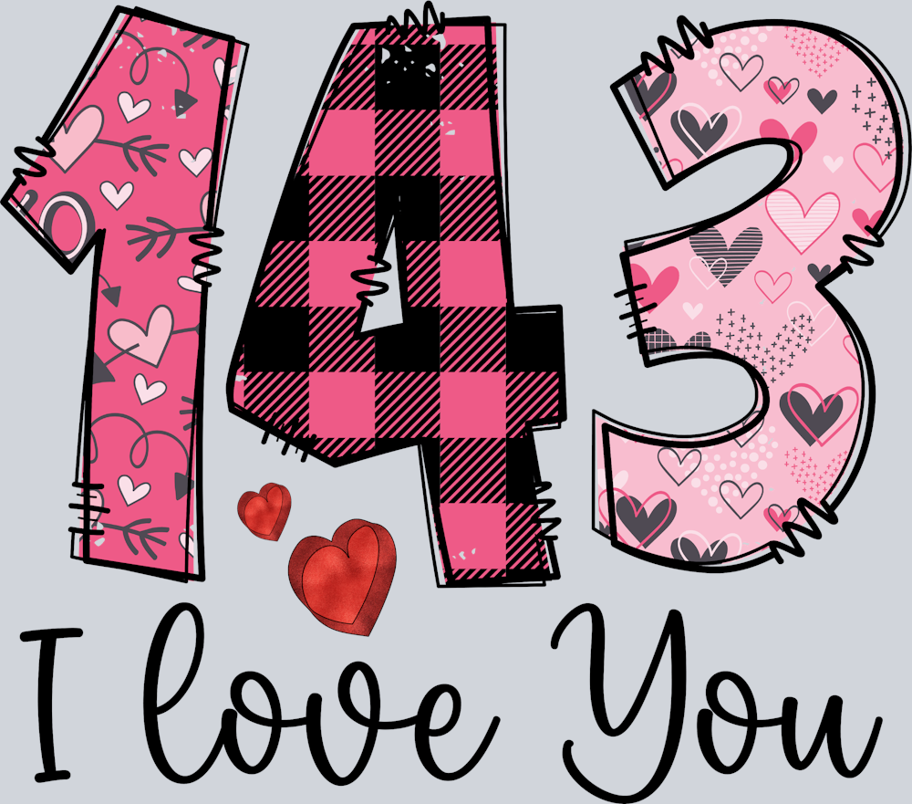 143 I Love You - STK00026 (DTF Transfers)