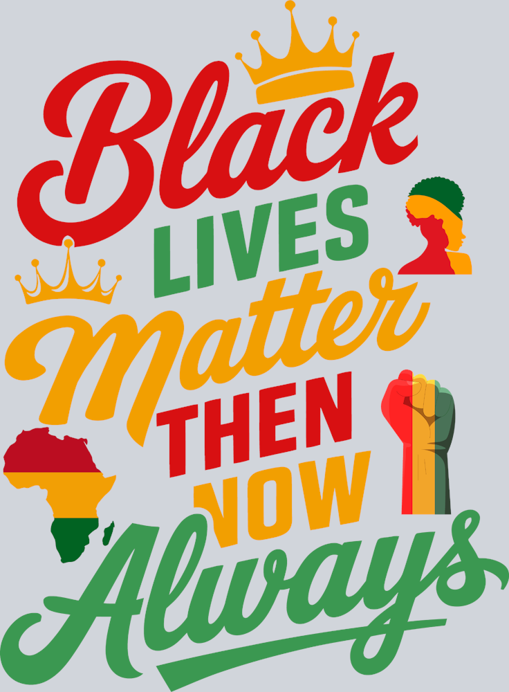 Black Lives Matter Then Now Alwasys - STK00861 (DTF Transfers)