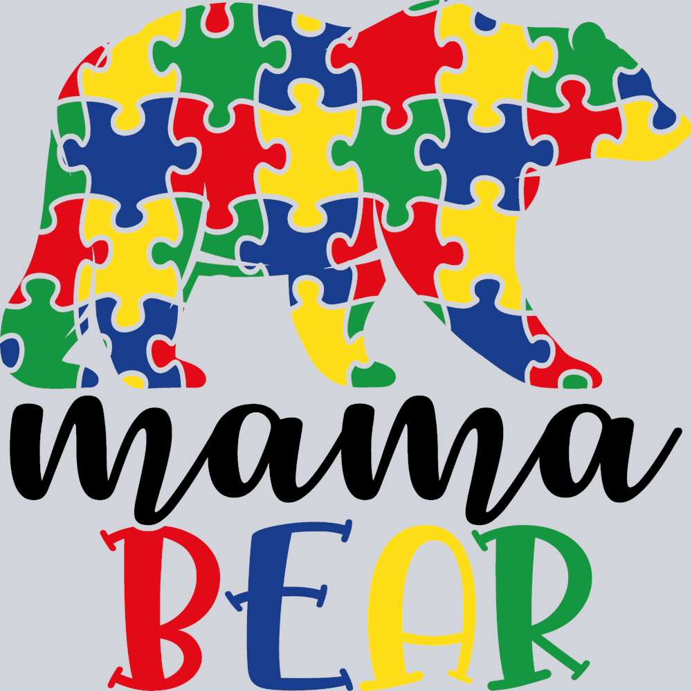 Autism Mama Bear - STK00317 (DTF Transfers)