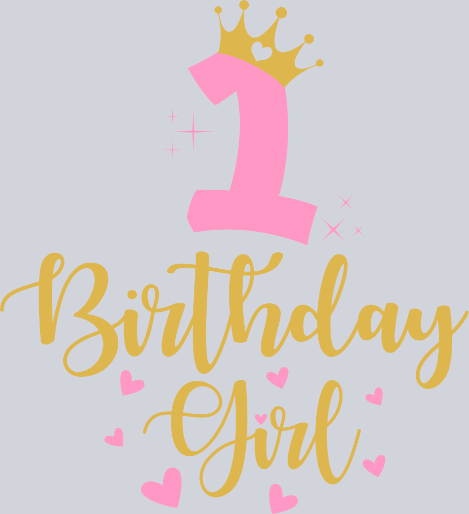 1st Birthday Girl - STK00002 (DTF Transfers)
