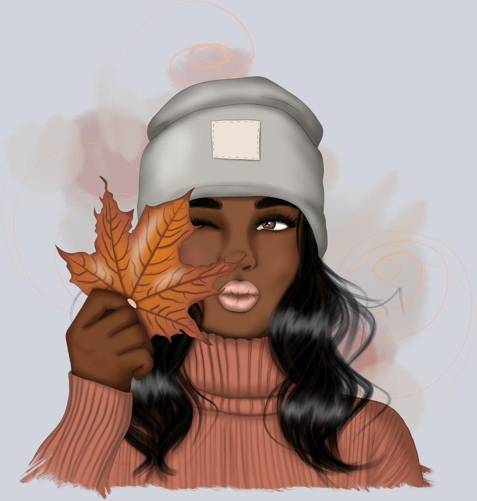 Autumn Leaves Melanin - STK00337 (DTF Transfers)