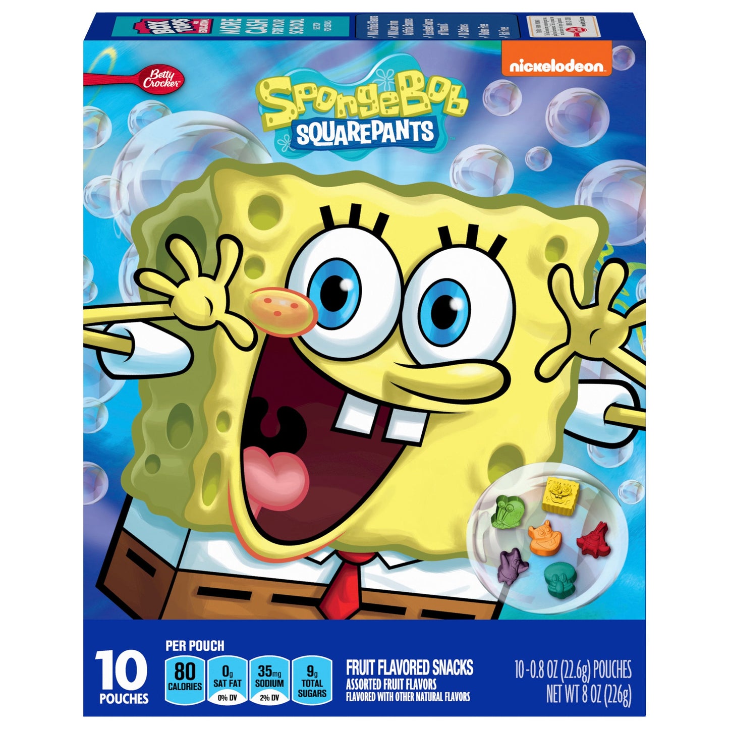 Betty Crocker Sponge Bob Fruit Snack - 8.0 OZ 8 Pack