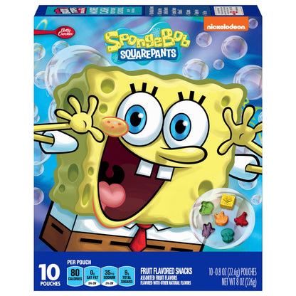 Betty Crocker Sponge Bob Fruit Snack - 8.0 OZ 8 Pack
