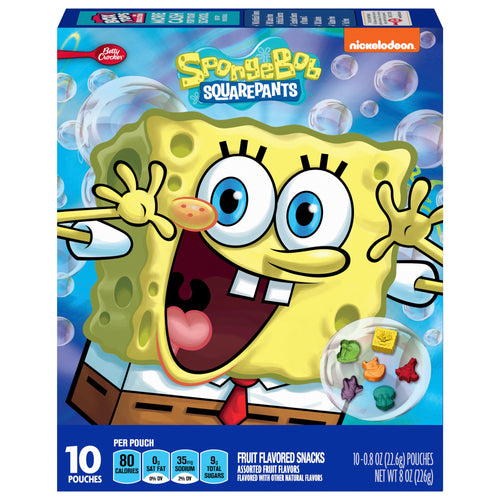 Betty Crocker Sponge Bob Fruit Snack - 8.0 OZ 8 Pack