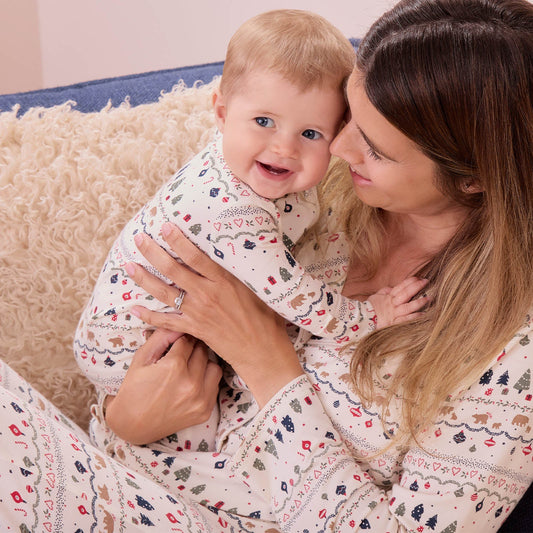 Festive Fair Isle Clever Zip Sleepsuit