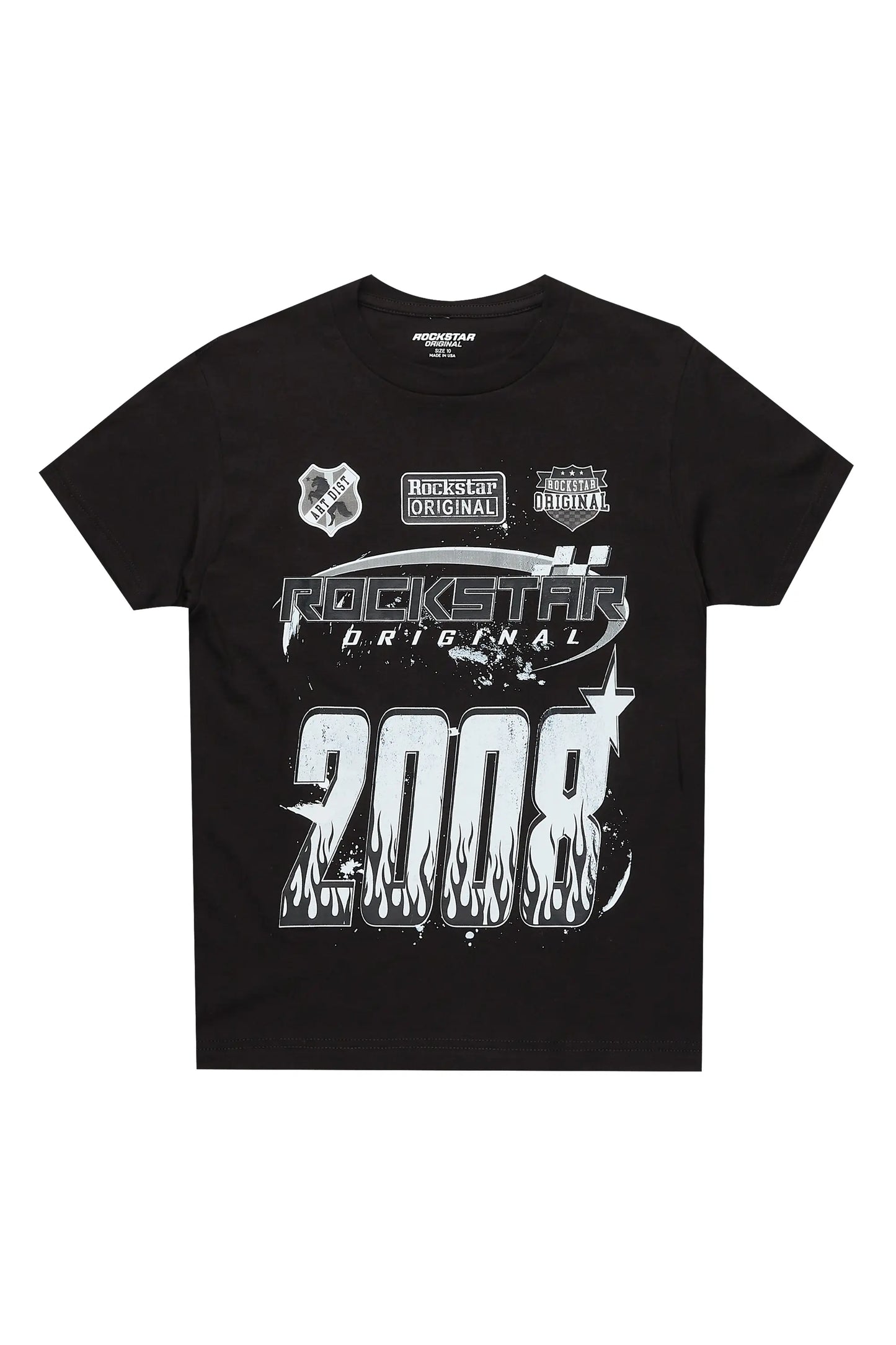 Boys Amos Black Graphic T-Shirt