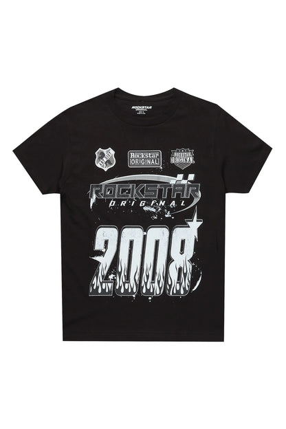 Boys Amos Black Graphic T-Shirt