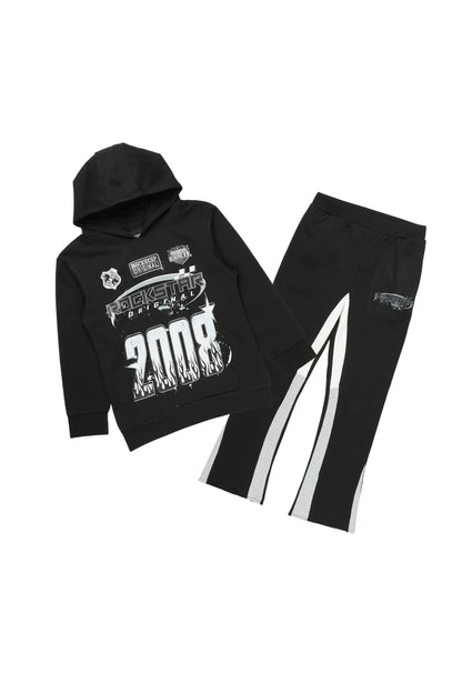 Boys Amos Black Stacked Track Set