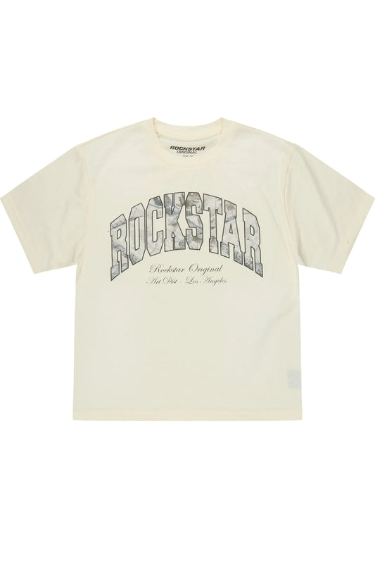 Boys Alas Beige Boxy Tee