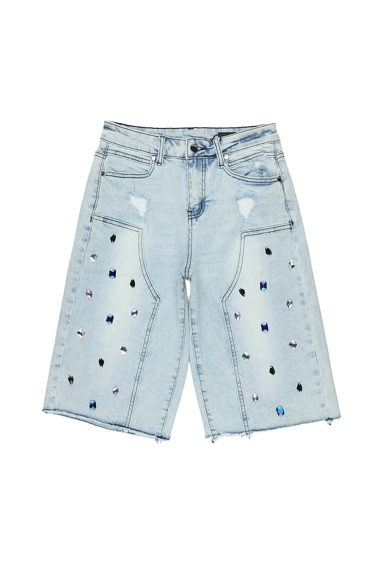 Boys Allex Light Wash Baggy Jort