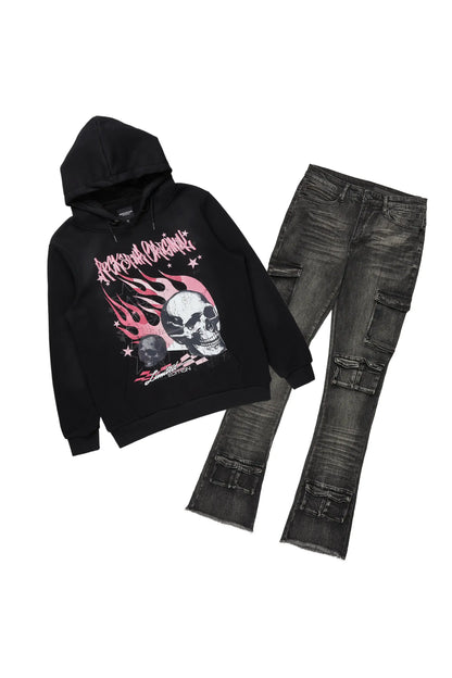 Anneso Hoodie & Feodor Stacked Jean Bundle