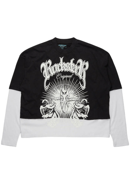 Ala Black/White Double Layer T-Shirt