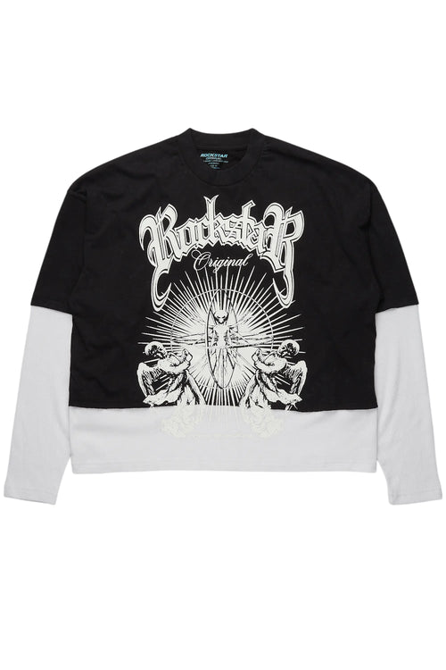 Ala Black/White Double Layer T-Shirt